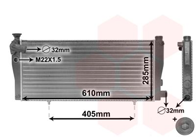 VAN WEZEL radiatorius, variklio aušinimas 40002099
